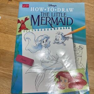 How to draw Little Mermaid Book